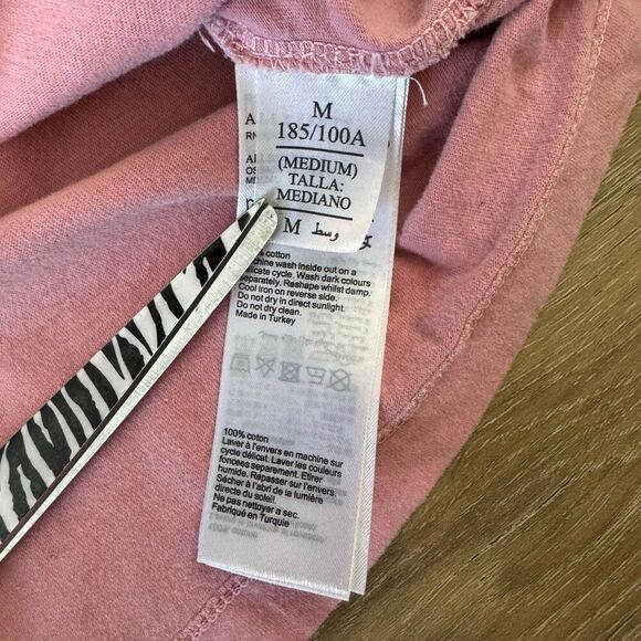 AllSaints Pink 100% Cotton Shirt Classic Collection Size M Minimal Monochrome - Picture 4 of 8